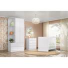 Quarto de Bebê Completo com Berço, Cômoda e Guarda-roupa Labirinto Henn - Branco
