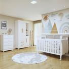 Quarto de Bebê Completo com Cômoda, Berço e Guarda Roupas Mia Quarto de Bebê Completo com Cômoda, Berço e Guarda Roupas Mia