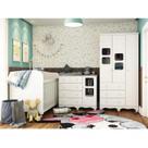 Quarto de Bebê Completo com Cômoda Guarda Roupa com Janela e Berço 100% MDF Uli Quarto de Bebê Completo com Cômoda Guarda Roupa com Janela e Berço 100% MDF Uli