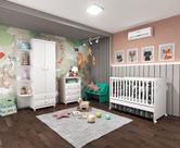 Quarto de Bebê Completo com Guarda Roupa, Cômoda Doçura e Berço Sonetto Tcil Móveis