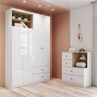 Quarto de Bebê Completo Cômoda e Roupeiro Malu Espresso Móveis Quarto de Bebê Completo Cômoda e Roupeiro Malu Espresso Móveis