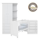 Quarto de Bebê Completo Doce Sonho Qmovi Branco com Colchão Gazin Quarto de Bebê Completo Doce Sonho Qmovi Branco com Colchão Gazin