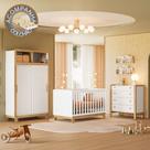 Quarto de Bebê Completo Flora com Berço Cômoda e Roupeiro 5085 Branco Qmovi Colchão Gazin Quarto de Bebê Completo Flora com Berço Cômoda e Roupeiro 5085 Branco Qmovi Colchão Gazin