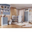 Quarto de Bebê Completo Guarda Roupa Cômoda e Berço com Rodízios Corujinha Percasa