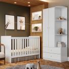 Quarto de Bebê Completo Hope 2 Portas 2 Gavetas Branco - Pnr Móveis