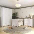 Quarto de Bebê Completo Mp4583 Realeza 5 Portas 6 Gavetas em MDP 122cm Branco Multimóveis
