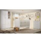 Quarto de Bebê Completo Pimpolho com Guarda Roupa 3 Portas, Cômoda e Berço Espresso Móveis Branco