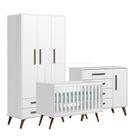 Quarto de Bebê Completo Qencanto Retrô Qmovi Branco
