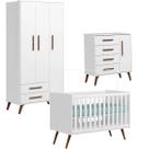 Quarto de Bebe Completo Retrô Q Encanto Branco Qmovi