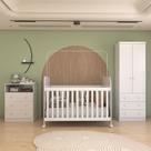 Quarto de Bebê Completo Sueño 2 Portas 6 Gavetas 100% Mdf Branco Brilho - Panorama Móveis