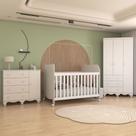 Quarto de Bebê Completo Sueño 4 Portas 7 Gavetas 4 Prateleiras 100% Mdf Branco Brilho - Panorama Móveis Quarto de Bebê Completo Sueño 4 Portas 7 Gavetas 4 Prateleiras 100% Mdf Branco Brilho - Panorama Móveis