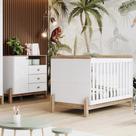 Quarto de Bebê Completo Ternura 1 Porta 3 Gavetas Branco/Jequitibá - Henn