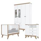 Quarto De Bebê Confete Branco Brilho Jequitibá Hp - Henn