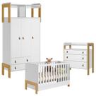 Quarto de Bebê Fantasia Branco Acetinado Qmovi