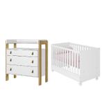 Quarto de Bebê Fantasia com Cômoda e Berço Que Vira Mini Cama Móveis Leartam