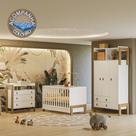 Quarto de Bebê Fantasia Completo Qmovi Branco Acetinado + Colchão Ortobom