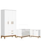 Quarto de Bebê Flip e Cômoda Sapateira Branco Acetinado - Reller Quarto de Bebê Flip e Cômoda Sapateira Branco Acetinado - Reller