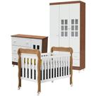 Quarto De Bebê Mariah 3p Com Berço Lila Branco Acetinado Amadeirado - Carolina Quarto De Bebê Mariah 3p Com Berço Lila Branco Acetinado Amadeirado - Carolina