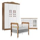 Quarto de Bebê New Selena 4 Portas com Berço Lila e Cômoda Gran Selena Branco Acetinado Amadeirado Carolina Móveis Quarto de Bebê New Selena 4 Portas com Berço Lila e Cômoda Gran Selena Branco Acetinado Amadeirado Carolina Móveis
