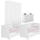 Quarto de bebe Para Gemeos com guarda roupa, comoda e 2 berços padrão americano