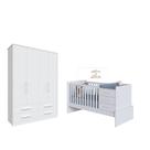 Quarto de Bebe Peroba Berço Multifuncional Beni Charlo MDF -
