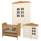 Quarto de Bebê Provence Slim 4 Portas Off White Freijó Matic