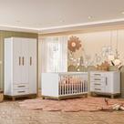 Quarto De Bebê Slim Ambiente Branco Acetinado Qmovi