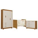 Quarto de Bebê Zaki e Berço Americano Evolution 4 em 1 Areia Acetinado Savana - Reller Quarto de Bebê Zaki e Berço Americano Evolution 4 em 1 Areia Acetinado Savana - Reller