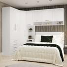 Quarto de Canto Queen com Guarda Roupas Cabeceira Alpes Luciane Móveis