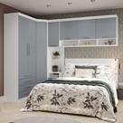 Quarto de Canto Queen com Guarda Roupas Cabeceira Alpes Luciane Móveis