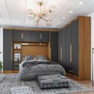 Quarto de Casal Completo 5 Peças 6 Portas 4 Gavetas com Maleiro Smart Plus