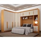 Quarto De Casal Modulado 11 Portas Orion Ambiente Cinamomo Off White - Leifer Móveis Quarto De Casal Modulado 11 Portas Orion Ambiente Cinamomo Off White - Leifer Móveis