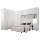 Quarto De Casal Modulado 11 Portas Orion Branco - Leifer Móveis