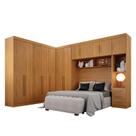 Quarto de Casal Modulado 12 Portas Orion Cinamomo Leifer Móveis