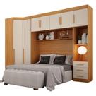 Quarto de Casal Modulado 7 Portas Orion Cinamomo Off White Leifer Móveis