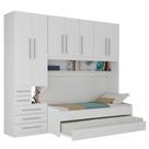 Quarto de Solteiro com 1 Cama apenas com Guarda-Roupa 1326D Branco Quarto de Solteiro com 1 Cama apenas com Guarda-Roupa 1326D Branco
