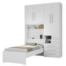 Quarto de Solteiro com Guarda-Roupa sem Cama 1225D Branco Quarto de Solteiro com Guarda-Roupa sem Cama 1225D Branco