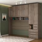 Quarto de Solteiro sem as Camas com Guarda-Roupa 1326SD Castanho