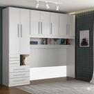 Quarto de Solteiro sem as Camas com Guarda-Roupa 1326SE Branco Quarto de Solteiro sem as Camas com Guarda-Roupa 1326SE Branco