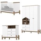 Quarto Infantil 3 Pecas Berco Mini Cama Ternura Branco Jequitiba HP Henn Quarto Infantil 3 Pecas Berco Mini Cama Ternura Branco Jequitiba HP Henn