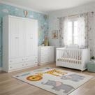 Quarto Infantil 4 Portas Mississipi com Berço Tutto New Ambiente Branco Fosco - Matic