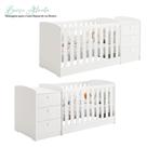 Quarto Infantil 4 Portas Mississipi e Berço Multifuncional Atlanta Ambiente Branco Fosco - Reller Quarto Infantil 4 Portas Mississipi e Berço Multifuncional Atlanta Ambiente Branco Fosco - Reller