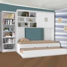 Quarto Infantil Agatha com Estante para Livros Branco - Phoenix Baby