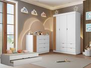 Quarto Infantil Ayla e Bicama Chiara Branca _ Phoenix Baby