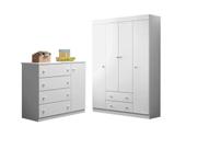 Quarto Infantil Bebê com Cômoda E Guarda Roupa Branco Quarto Infantil Bebê com Cômoda E Guarda Roupa Branco