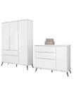 Quarto Infantil Bebê Melinda Cômoda Guarda Roupa Branco - Phoenix Baby Quarto Infantil Bebê Melinda Cômoda Guarda Roupa Branco - Phoenix Baby