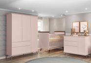 Quarto Infantil Bebê Rêtro Melinda 3 Peças Rôse 100% MDF