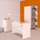 Quarto Infantil Berço, Cômoda 4G e Guarda Roupa 2P Rosa Quarto Infantil Berço, Cômoda 4G e Guarda Roupa 2P Rosa