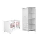 Quarto Infantil Berço Mini Cama Americano Branco - FdECOR