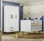 Quarto Infantil Berço Mini Cama Americano Branco - Qmovi